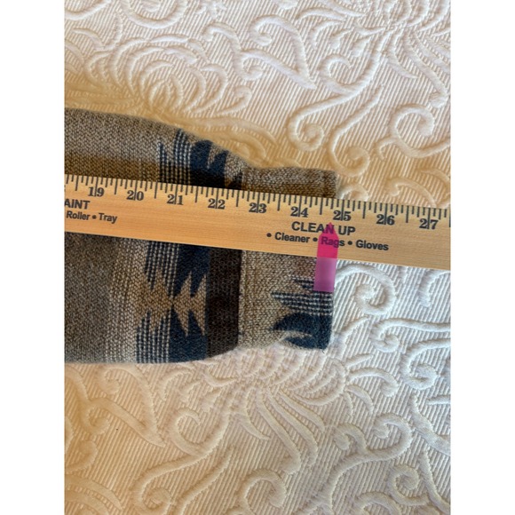 Jachs Men Small Western Blue/Beige/Grey Sherpa/Faux Fur Lined Shirt Jacket - Picture 14 of 14